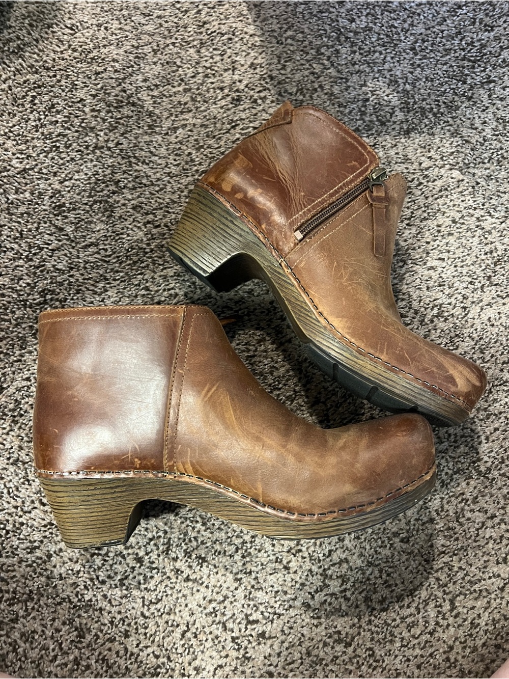 Dansko distressed max bootie